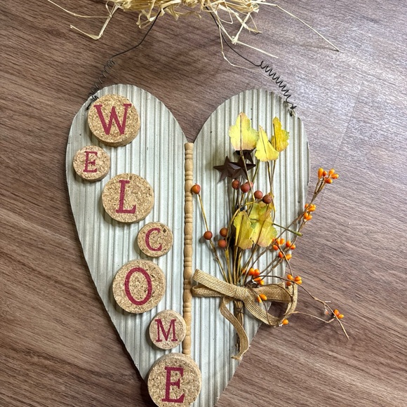 Other - Heart Shaped Welcome Sign with Floral Decor